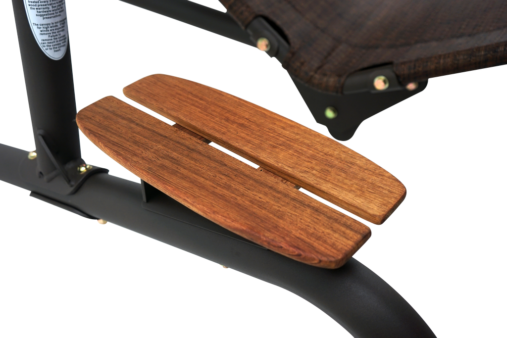 422L Dual Lounge Sunset Swing in Custom Color + Factory Mocha Fabric