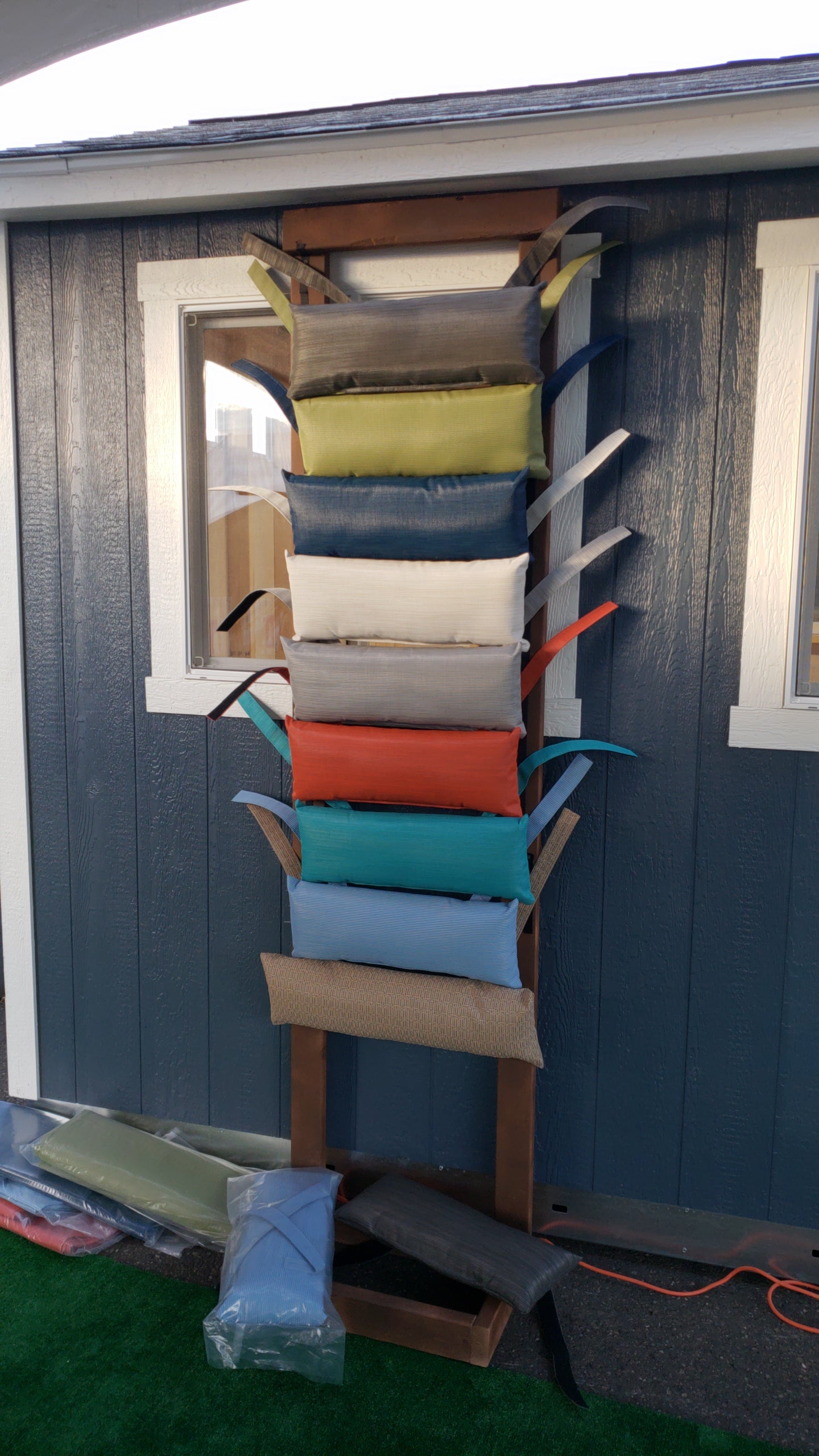 421L Sunset Swing in Custom Color + Factory Mocha Fabric