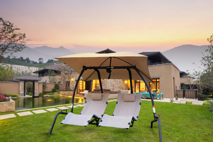 422L Dual Lounge Sunset Swing - Mocha Color