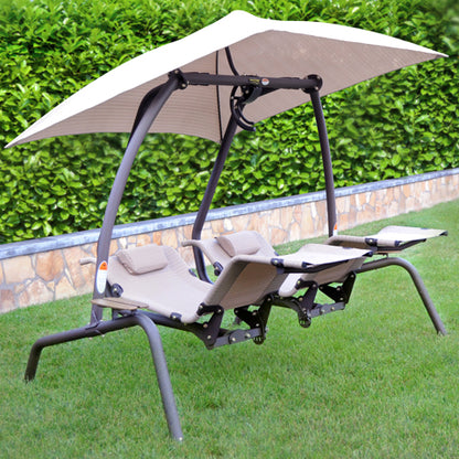 422L Dual Lounge Sunset Swing - Mocha Color