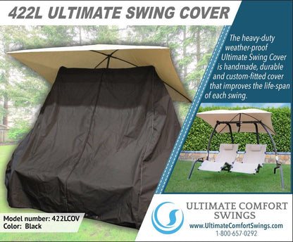 422L Dual Lounge Sunset Swing in Custom Color + Factory Mocha Fabric