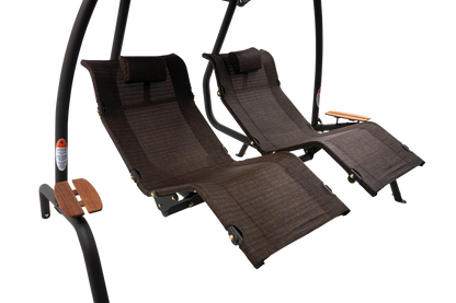 422L Dual Lounge Sunset Swing - Mocha Color